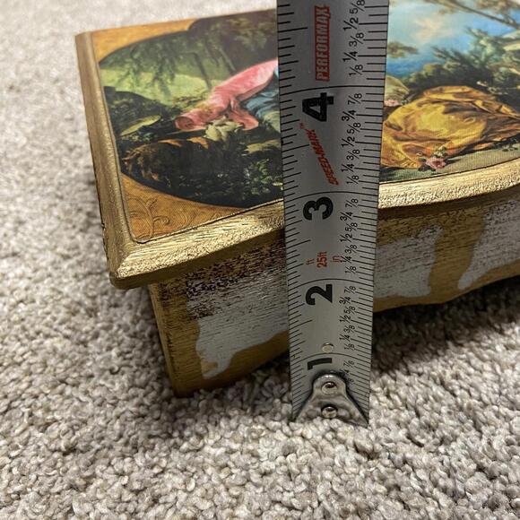 vintage wooden francois boucher jewelry box - Picture 7 of 7